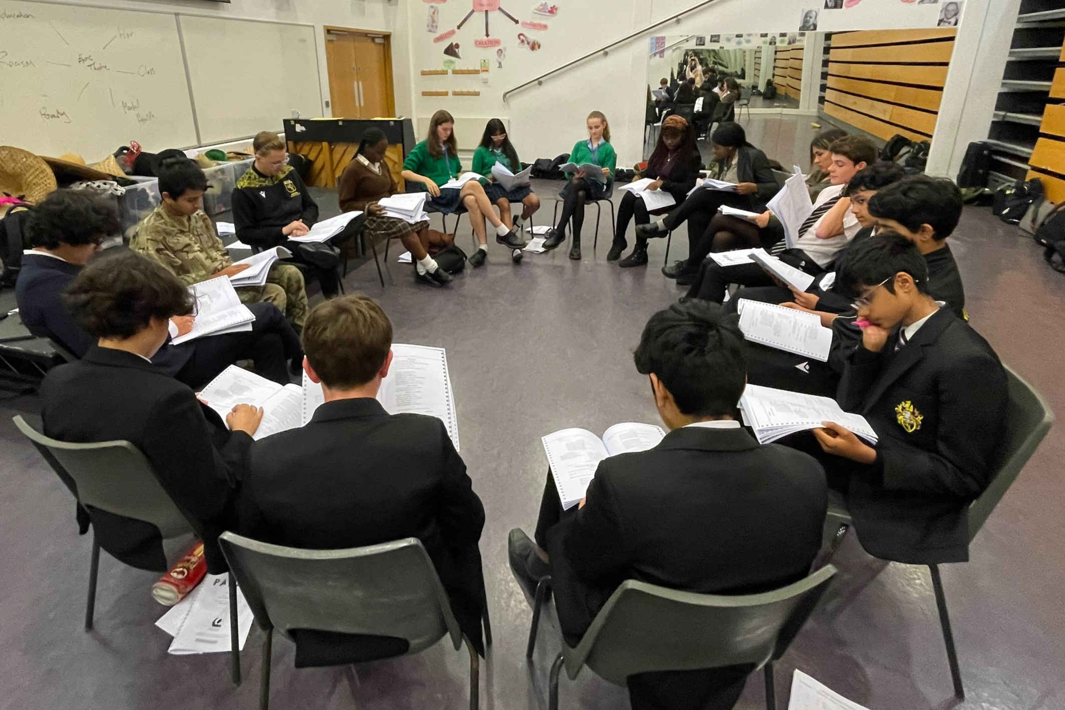 Wilson's actors read through Parade script